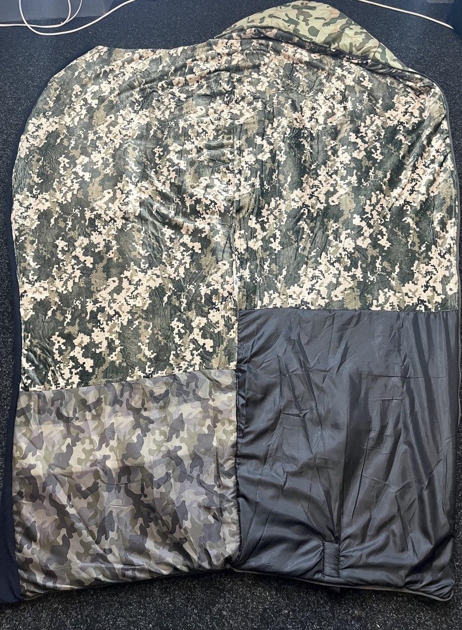 Тактический спальник - одеяло мультикам / Зимний спальник для ВСУ с капюшоном до -18 - фото 3 - id-p2190516480