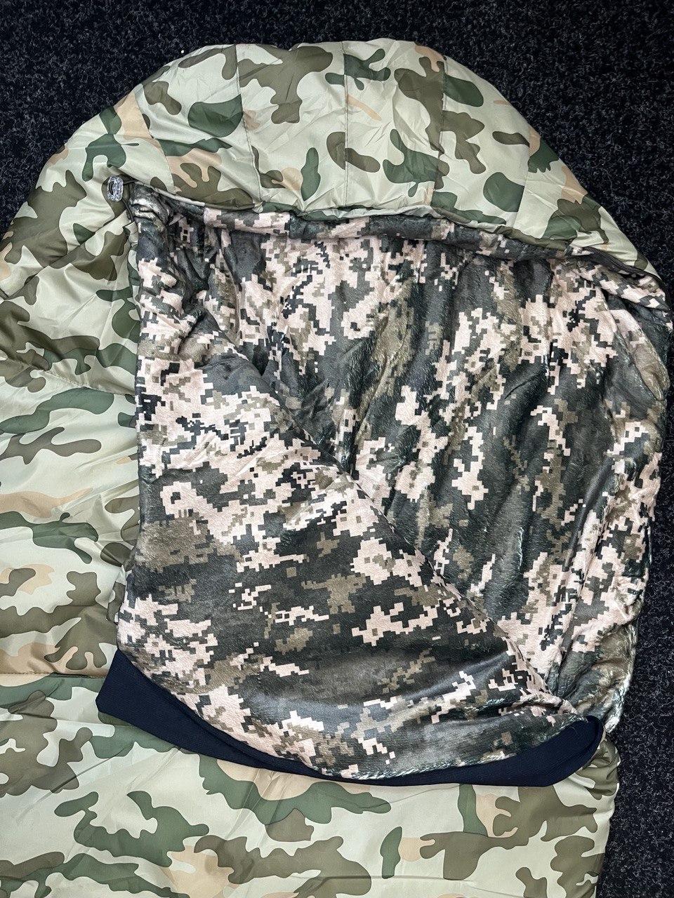 Тактический спальник - одеяло мультикам / Зимний спальник для ВСУ с капюшоном до -18 - фото 4 - id-p2190516480