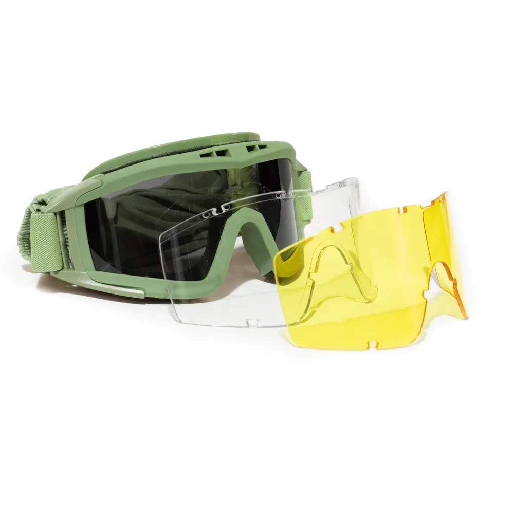 VAR Тактичні окуляри олива зі змінним склом ( прозоре жовте чорне ) - фото 5 - id-p2190517649