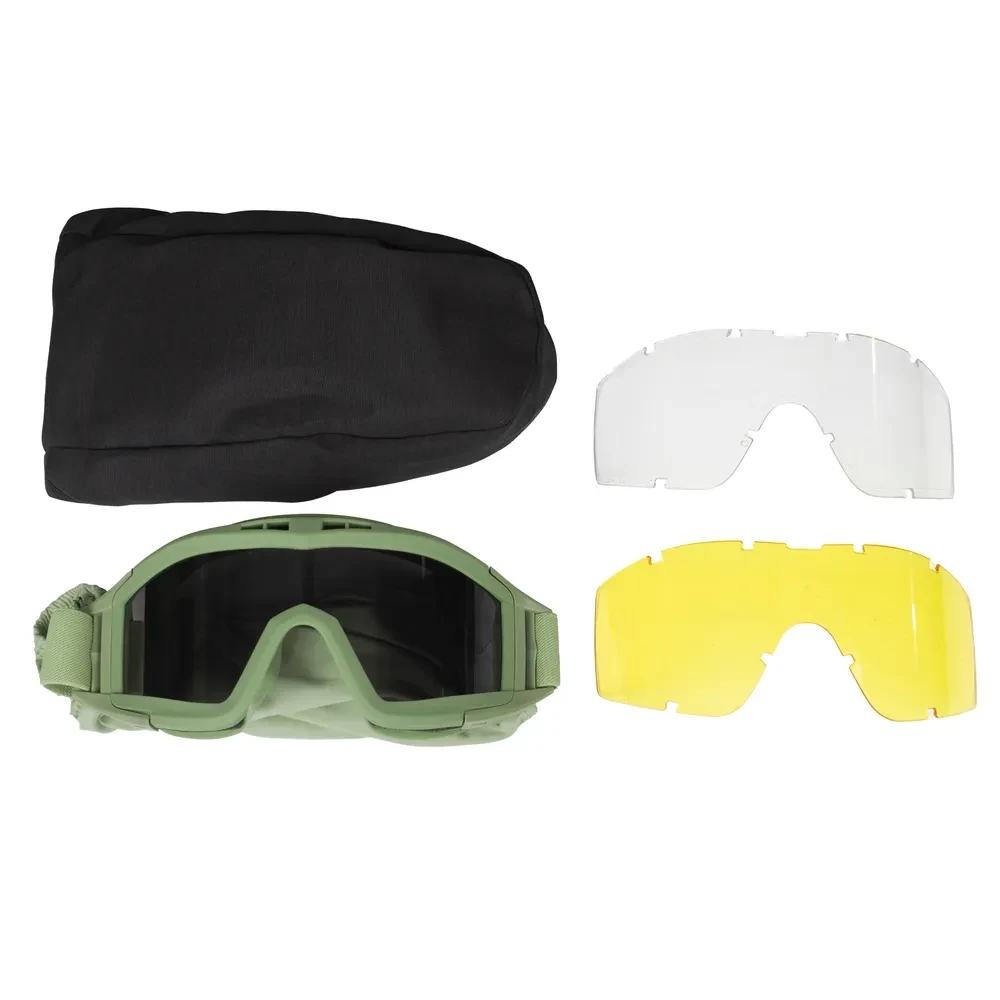 VAR Тактичні окуляри олива зі змінним склом ( прозоре жовте чорне ) - фото 6 - id-p2190517649