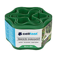 Бордюр газонний хвилястий зелений 10 см x 9 м Cellfast IX, код: 2669361