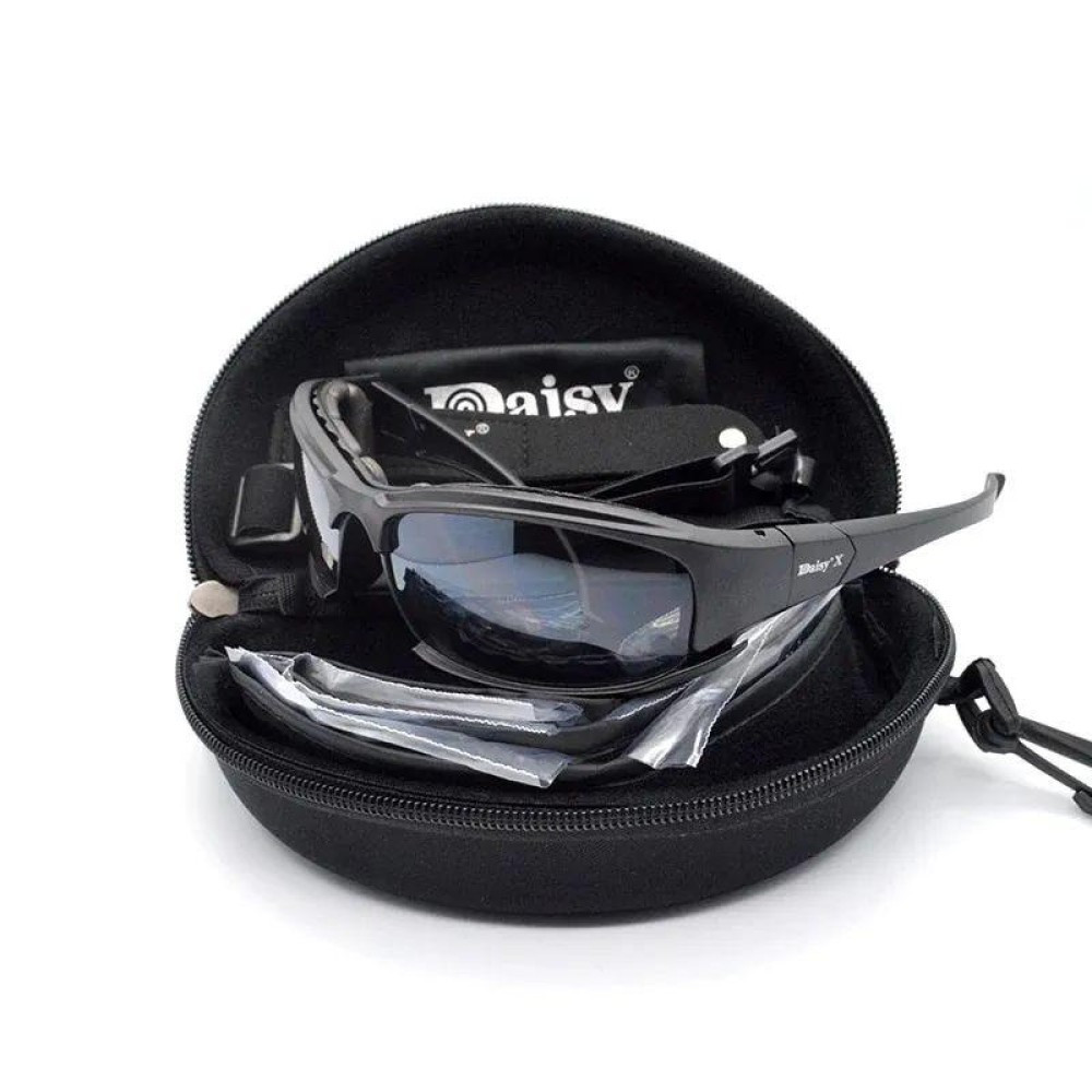 VAR Тактичні окуляри чорні Daisy X7 зі змінними лінзами - фото 4 - id-p2190517701