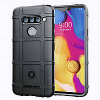 Протиударний чохол бампер Rugged Shield для LG V40 сірий гумовий