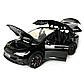 Машинка металева Tesla Model X Electrocar Тесла Модель X Електрокар чорна 1:24 зарядна станція звук світло відч двері капот, фото 6