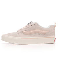 Женские кеды Vans KNU Skool Pastels Pink VN0009QCPNK Grey, замшевые кроссовки ванс кну скул