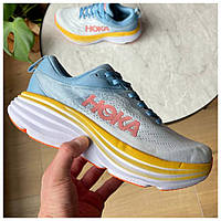 Мужские кроссовки Hoka One One Bondi 8 1127952 Blue Yellow White, спортивные кроссовки хока ван ван бонди 8