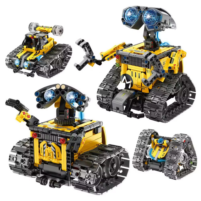 Конструктор на радіокеруванні "WALL-E" 4 в 1: Роботи-динозаври STEM програмування