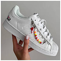 Женские кроссовки Adidas Superstar Good Vibes White, белые кожаные кроссовки адидас суперстар