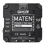 Відеопередавач GEPRC MATEN 5.8G 2.5 W 2500 мВт VTX алюмінієвий корпус для FPV квадрокоптера та дрона, фото 3