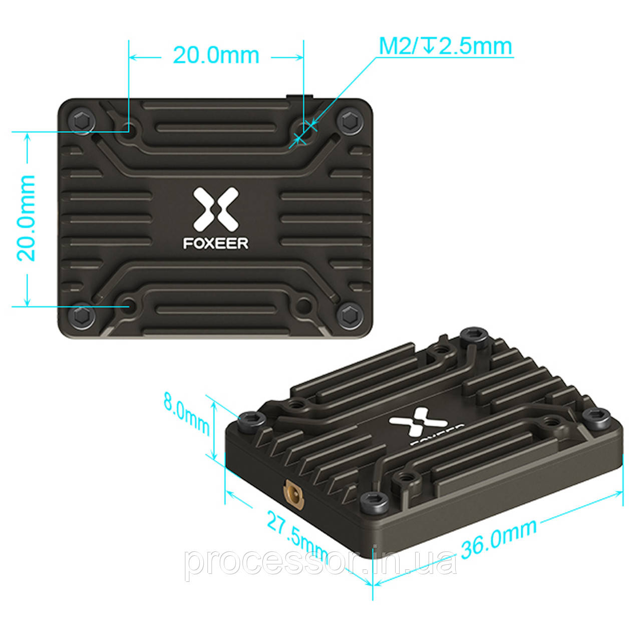 Відеопередавач Foxeer Фоксер Reaper Extreme VTX 2,5 W 5.8 Ghz для ФПВ дронів 2500mW на 72 канали