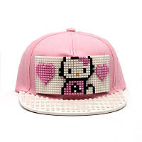 Кепка-конструктор BricksCap Hello Kitty (розовые сердечка)
