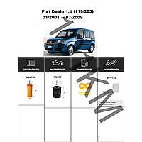 Комплект фільтрів Fiat Doblo I 1.6 (2001-2009) WIX