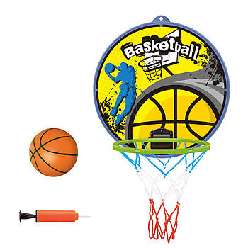 Баскетбольне кільце 20 см MR 1185 Металеве баскетбольне кільце з щитом та баскетбольним м'ячем