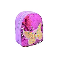 Детский рюкзак с блестками Бабочка Stenson ST02189 фиолетовая