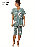 Пижама женская батал бамбук оптом (XL-5XL) китай B0210 - 1450