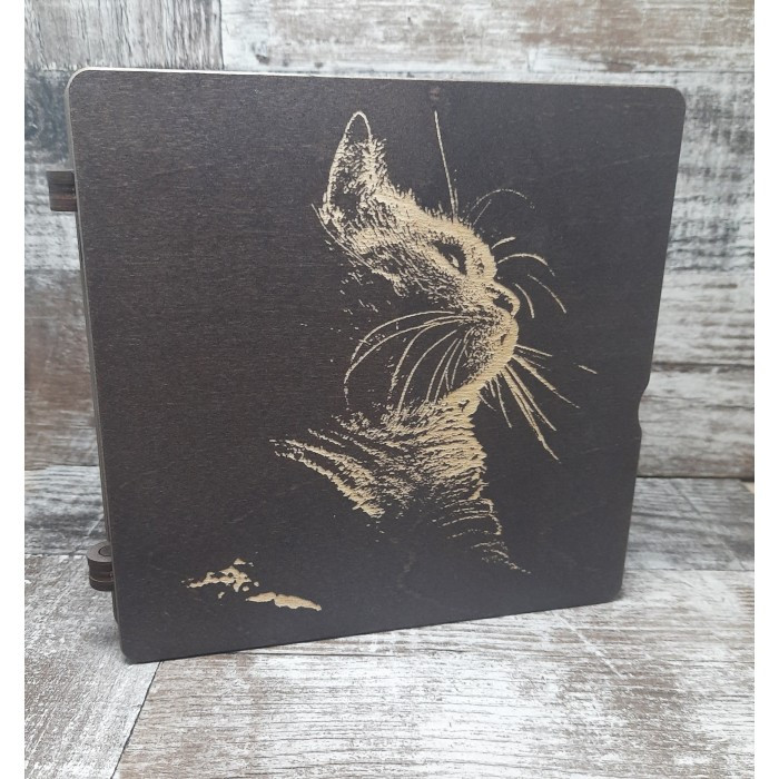 060155к Дерев'яний органайзер для бісеру Книжка на 60 комірок Темний матовий, з двома акриловими кришками всередині, кожна комірка, фото 1