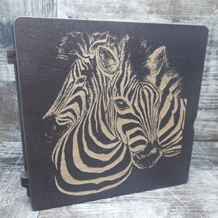 060158к Дерев'яний органайзер для бісеру Книжка на 60 комірок Темний матовий, з двома акриловими кришками всередині, кожна комірка, фото 1