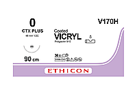 Хирургическая нить Ethicon Викрил (Vicryl) 0, длина 90 см, кол. игла, 48 мм, V170H