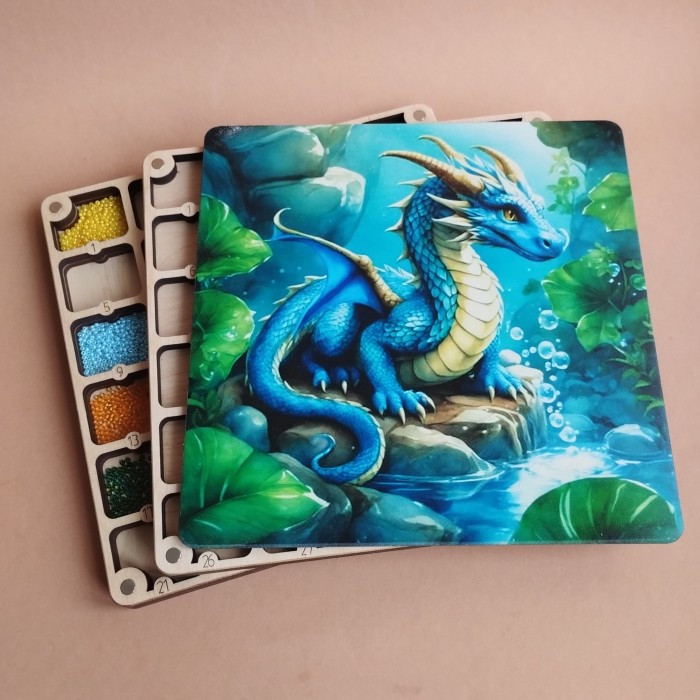 Багатоярусний органайзер для бісеру з кольоровим друком (060497м), фото 1