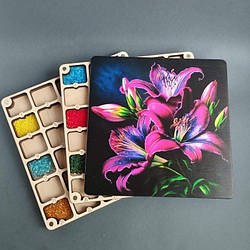 Багатоярусний органайзер для бісеру з кольоровим друком (060516м)