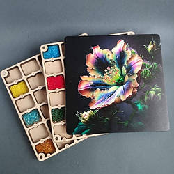 Багатоярусний органайзер для бісеру з кольоровим друком (060517м)