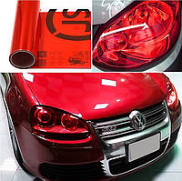 Плівка антигравійна для фар автомобіля Червона (бухта 20м*30см) ПВХ-160микрон