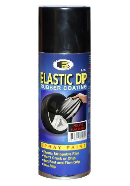 Фарба рідка гума 400ml Чорний глянець "Bosny" Elastic Dip №E39, фото 1