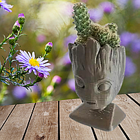 Оригінальний горщик для квітів настільний декоративний "Грут" Вазон - кашпо квітковий пластиковий