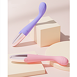 Стильний вібратор від USB, Вібратор із вигнутою ребристою головкою, стимулятор точки G, Інтимні іграшки, фото 5