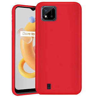 Чохол софт-тач покриттям Full Soft Case для Realme C11 2021 / Realme C11 Silicone Case Full (Червоний)