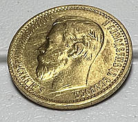 Старовинна золота монета 5 рублів 1899 року