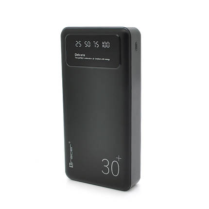 Powerbank Tracer 30000mAh, Output: 2USB/Type-C, 15W, Black, фото 1