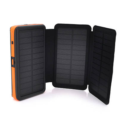 Power bank RH-20000N6W 20000mAh Solar, Flashlight,Input:5V/2A(microUSB,TypeC),Output:5V/2А(2xUSB),Wireless, фото 1