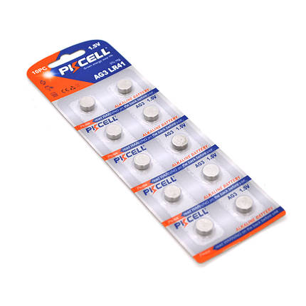 Батарейка лужна PKCELL 1.5V AG3, 10 штук в блістері ціна за блістер, Q, фото 1