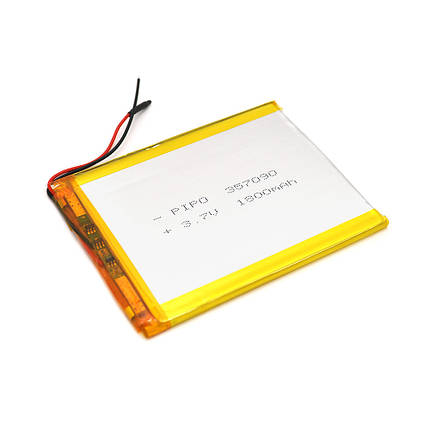 Літій-Полімерний акумулятор 3.5 * 70 * 90mm 3,7V (Li-ion 3.7В 1800мА · год), фото 1