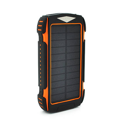 Power bank PD18W 30000mAh Solar, flashlight, Input:5V/2A/3A(Type-C, micro USB, Lightning),, фото 1