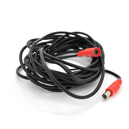 Подовжувач живлення для камер відеоспостереження DC-F => DC-M (D 5,5x2,5мм) кабель довжиною 5м, фото 1