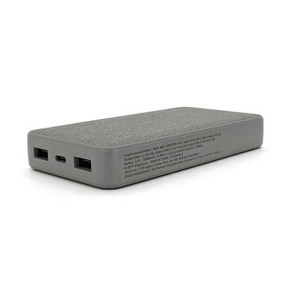 PowerbankTtec Mophie15000mAh, Output: 2*USB + Type-C, 20W, Gray, Q20, фото 1