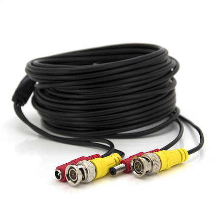 Кабель для камер відеоспостереження Ritar BNC + DC 10m до 5МР AHD / CVI / TVI / CVBS чорний, фото 1