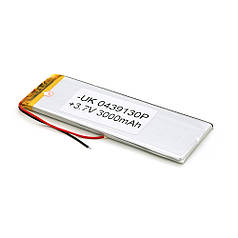 Літій-полімерний акумулятор 4 * 39 * 130mm (Li-ion 3.7В 3000мА·ч)