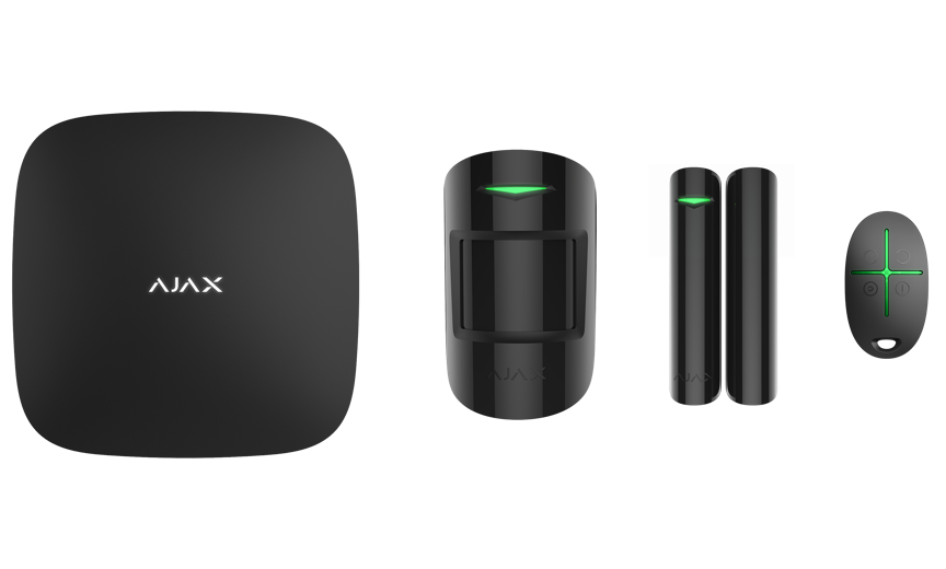 Розширений комплект бездротової сигналізації Ajax StarterKit Plus black ( Hub