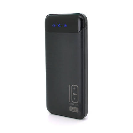 Powerbank TX-10 10000mAh, 2USB, White/Black, (245g), Blister, фото 1