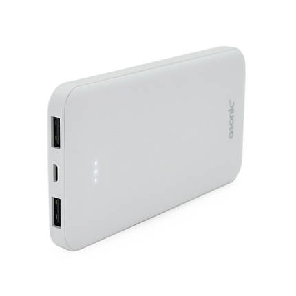Powerbank ASONIC AS-P10 10000mAh, Output 2USB, White, (215g), Blister, фото 1
