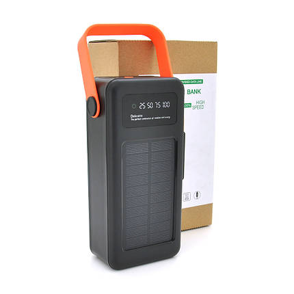 Power bank YM-637, 50000mAh Solar, flashlight, Input: 5V/2.1A(MicroUSB, TypeC, Lightning), Output: 5V, фото 1