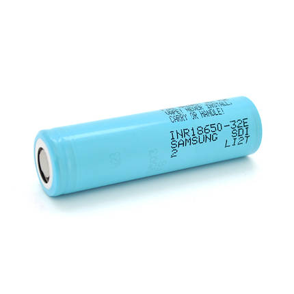 Акумулятор Li-Ion 18650 Samsung INR18650-32E, 3200mAh, 6.4A, 4.2/3.65/2.5V, Blue, 2 шт. в упаковці, ціна за 1, фото 1
