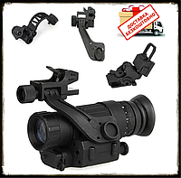 Военный тактический цифровой монокуляр прибор ночного видения Night Vision PVS-14 + адаптер на шлем L4G24