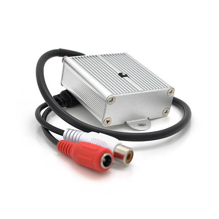 Мікрофон металевий GK-801A для камер відеоспостереження, DC 12V, фото 1