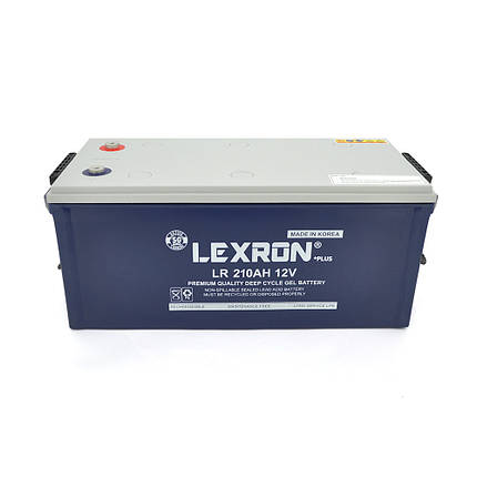 Акумуляторна батарея Lexron LR-DCK-12-210 Carbon-Gel 12V 210 Ah DEEP CYCLE (522 x 240 x 222) 59.5kg, фото 1