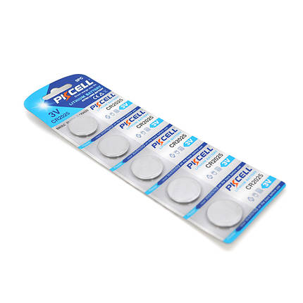 Батарейка літієва PKCELL CR2025, 5 шт в блістері (упак.100 штук) ціна за блістер Q30, фото 1