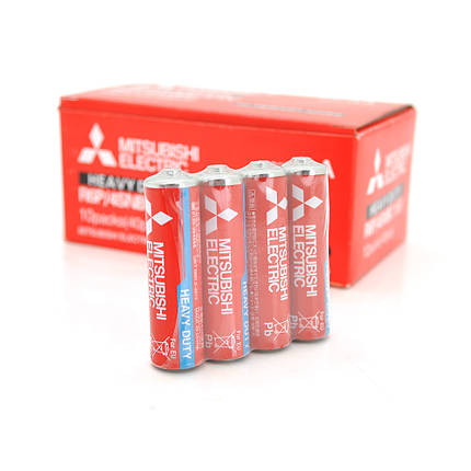 Батарейка Heavy Duty MITSUBISHI 1.5V AA/R6P, 4S shrink pack,200pcs/ctn, фото 1